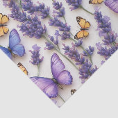 Elegant vlinder- en lavendelontwerp tissuepapier (Detail)