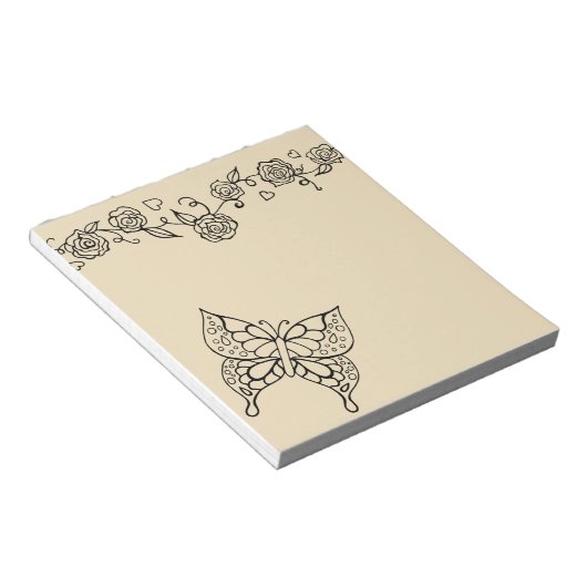 Elegant vlinder Notitieblok (Schuin)