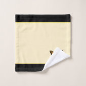 Elegant vlinder op ivoor en zwarte streep bad handdoek (Wasdoekje)
