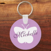 Elegant vlinder sleutelhanger voor meisjes | Laven (Voorkant)