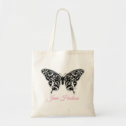 Elegant Vlinder Tote Tas Ontwerp door Eksi (Voorkant)