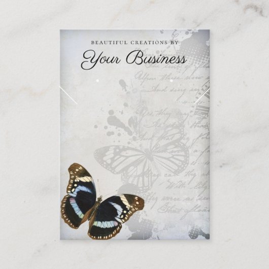 Elegant  vlinderjuwelen die een beeldscherm verdie visitekaartje (Voorkant)