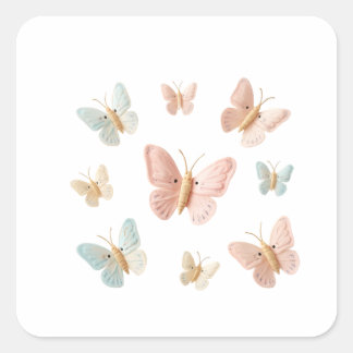 Elegant Vlindermotief – Vlindersticker Vierkante Sticker