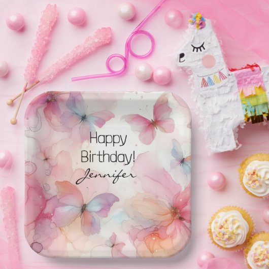 Elegant vlinderpapier Bord (Feest)