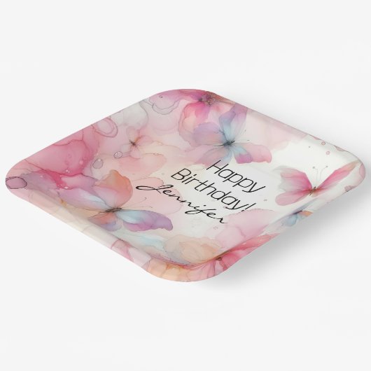 Elegant vlinderpapier Bord (Gebogen)