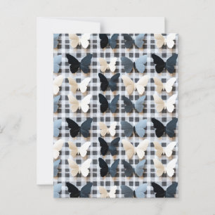 Elegant vlinderrasterpatroon briefkaart