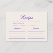 Elegant Vlinders Recept Vrijgezellenfeest Informatiekaartje (Voorkant)
