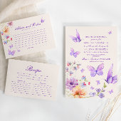 Elegant Vlinders Recept Vrijgezellenfeest Informatiekaartje