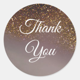 Elegant vloeibaar glitter Hartelijk dank Ronde Sticker