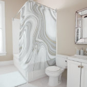 Elegant vloeibaar goud glitter marmer patroon douchegordijn (In situ)