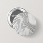 Elegant vloeibaar goud glitter marmer patroon ronde button 5,7 cm (Voorkant /achterkant)