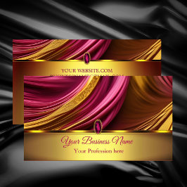 Elegant vloeibaar goud Roze Jewel Abstract Visitekaartje