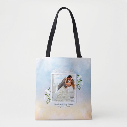 Elegant voeg je eigen Canvas tas voor het huwelijk (Voorkant)