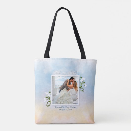 Elegant voeg je eigen Canvas tas voor het huwelijk (Achterkant)