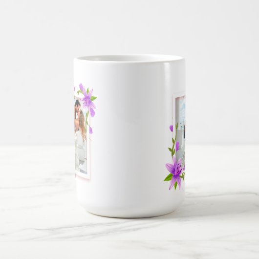 Elegant voeg je eigen fotohuwelijk toe | Klassieke Koffiemok (Center)