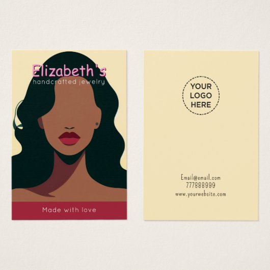 Elegant voeg uw logo Earring Display kaart toe (Voorkant /achterkant)