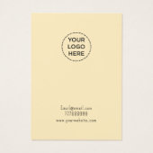 Elegant voeg uw logo Earring Display kaart toe (Achterkant)