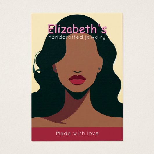 Elegant voeg uw logo Earring Display kaart toe (Voorkant)