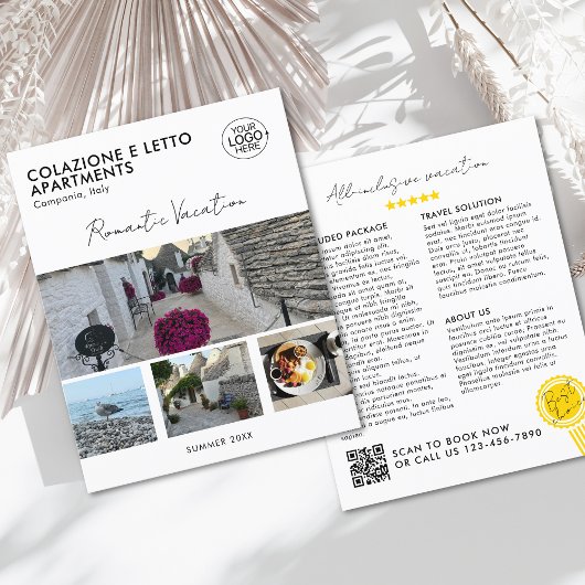 Elegant Voeg uw Logo Photo Grid QR Code Promo Flyer