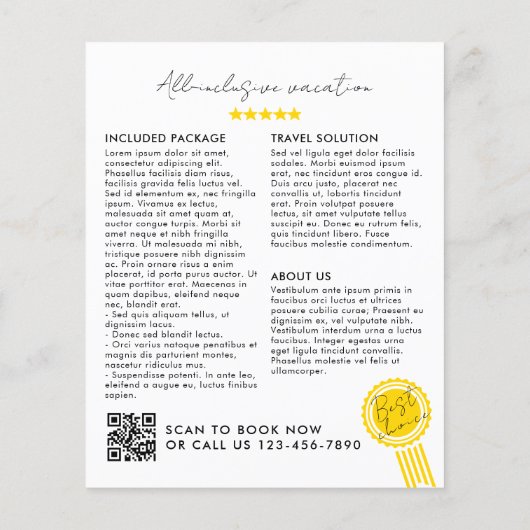 Elegant Voeg uw Logo Photo Grid QR Code Promo Flyer (Achterkant)