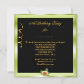 Elegant voegt Age Birthday Green Gold Rozen toe Kaart (Achterkant)