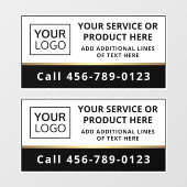 Elegant voegt de zwarte en witte bedrijfsdienst va raamsticker (Vel)