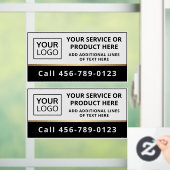 Elegant voegt de zwarte en witte bedrijfsdienst va raamsticker (Huis)