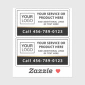 Elegant voegt de zwarte en witte bedrijfsdienst va sticker (Vel)