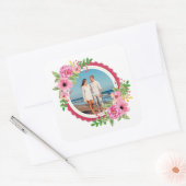 Elegant voegt uw eigen foto-Sticker-zegel toe Vierkante Sticker (Envelop)