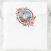 Elegant voegt uw eigen foto-Sticker-zegel toe Vierkante Sticker (Tas)