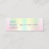 Elegant voegt uw Logo holografisch toe Mini Visitekaartje (Voorkant)