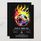 Elegant Voetbal Kinderen Online Verjaardag Kaart (Voorkant / Achterkant)