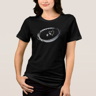 Elegant Voetbal Liefde Design – #9 met Hart Tri-Blend Shirt