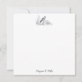 Elegant  vogelpest Natuur Aangepaste flat Notitiekaartje (Voorkant)