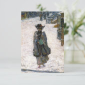 Elegant Voman op kerstochtend (Childe Hassam) Kaart (Staand voorkant)