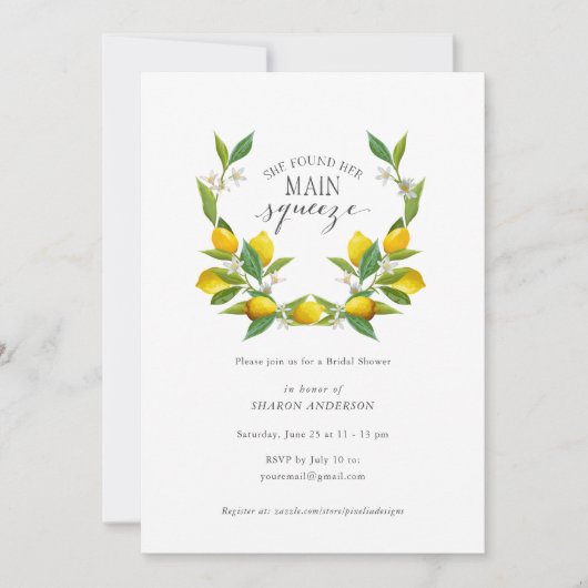 Elegant vond ze haar belangrijkste knijp bruids br kaart (Voorkant)