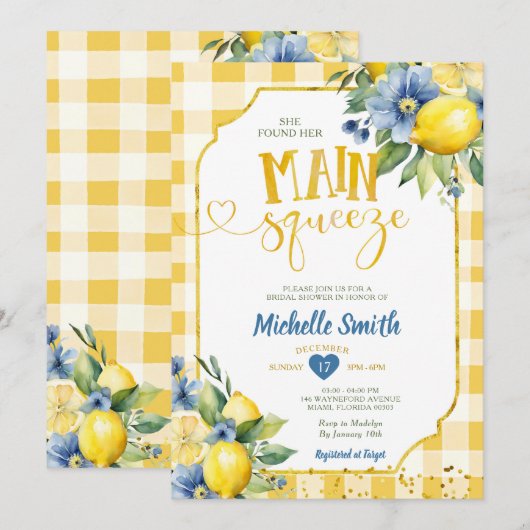 Elegant vond ze haar Citrus citroen Vrijgezellenfe Kaart (Voorkant / Achterkant)