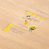 Elegant vond ze haar honingbij Vrijgezellenfeest Acryl Uitnodigingen (Laagn)