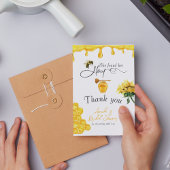 Elegant vond ze haar honingbij Vrijgezellenfeest Bedankkaart