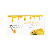 Elegant vond ze haar honingbij Vrijgezellenfeest Etiket (Voorkant)