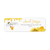 Elegant vond ze haar honingbij Vrijgezellenfeest Etiket (Voorkant)