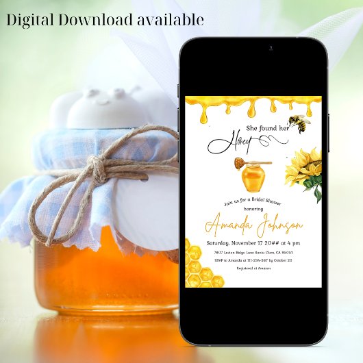 Elegant vond ze haar honingbij Vrijgezellenfeest Kaart