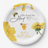 Elegant vond ze haar honingbij Vrijgezellenfeest Papieren Bordje (Voorkant)