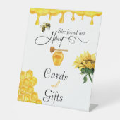 Elegant vond ze haar honingbij Vrijgezellenfeest Reclamebord Met Voetstuk (Voorkant)