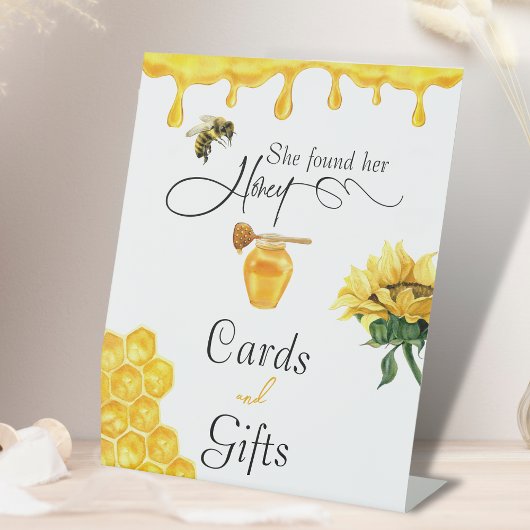Elegant vond ze haar honingbij Vrijgezellenfeest Reclamebord Met Voetstuk