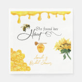 Elegant vond ze haar honingbij Vrijgezellenfeest Servet (Voorkant)