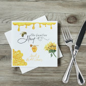 Elegant vond ze haar honingbij Vrijgezellenfeest Servet