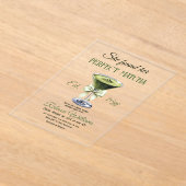 Elegant vond ze haar perfecte matcha Vrijgezellenf Acryl Uitnodigingen (Laagn)