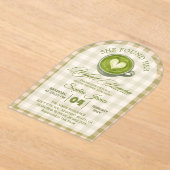 Elegant vond ze haar perfecte matcha Vrijgezellenf Acryl Uitnodigingen (Laagn)