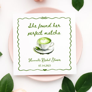 Elegant vond ze haar perfecte matcha Vrijgezellenf Servet